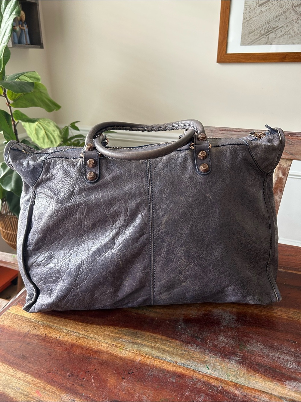 Balenciaga Jacynthe Giant 12 Rosegold Arena Weekender Bag - Picture 2 of 16